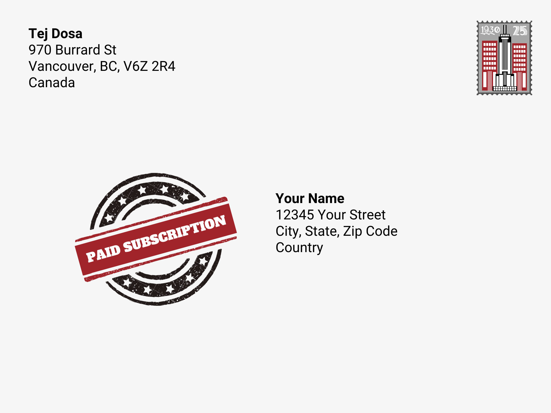 Tej Dosa – The Tej Dosa Letter